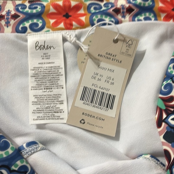 Boden blue and Multicolor Bikini Set - NWT - size 6 - Picture 4 of 7